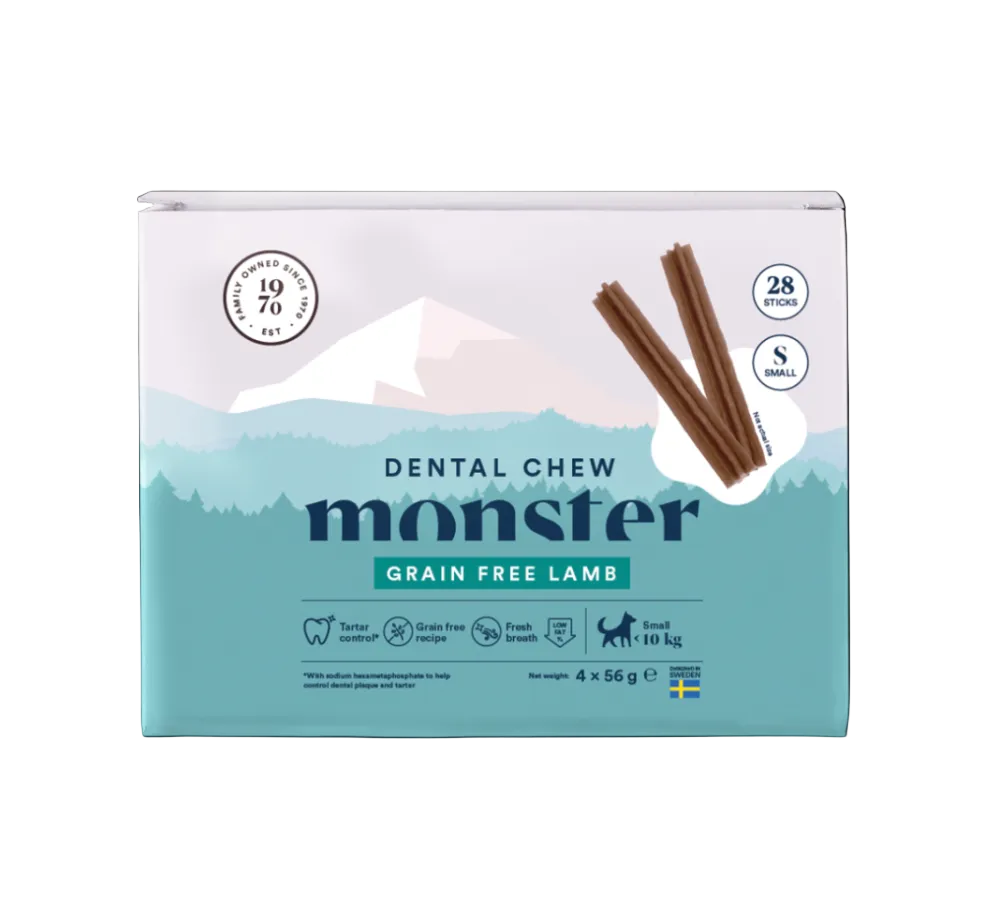 Monster - Dental Chew Grain Free Bárány S (28 db)