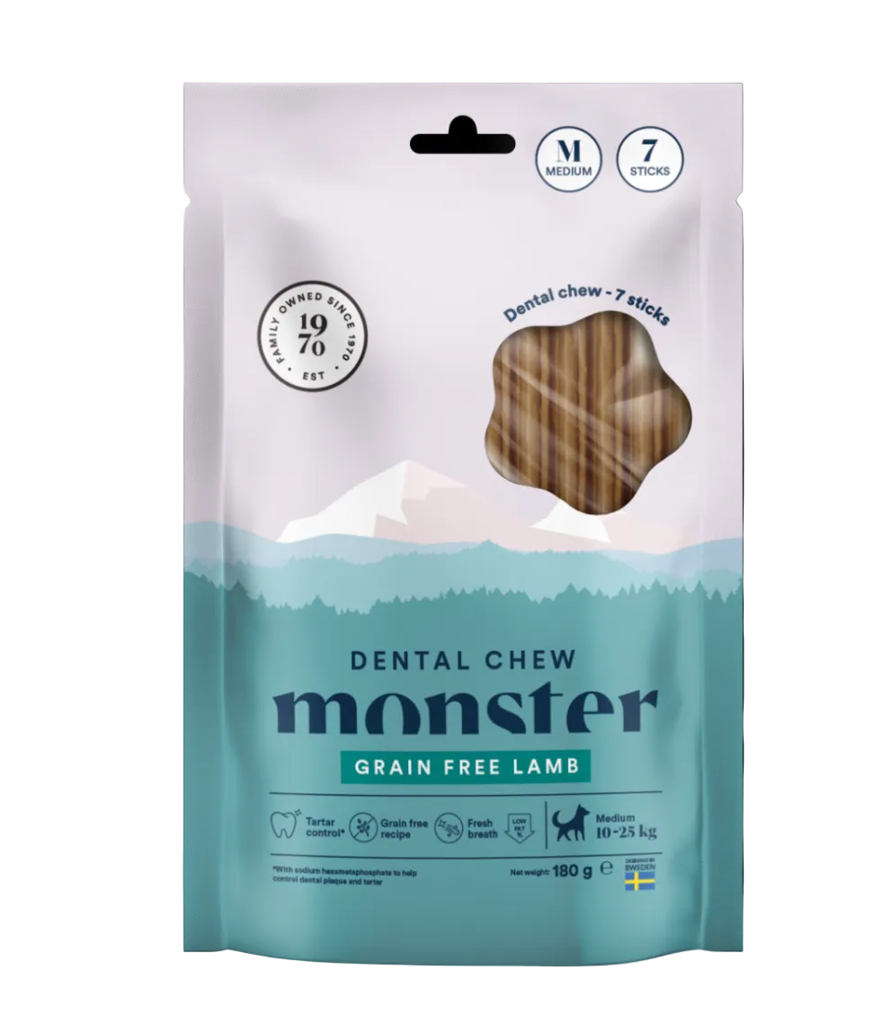 Monster - Dental Chew Grain Free Bárány M (7 db)