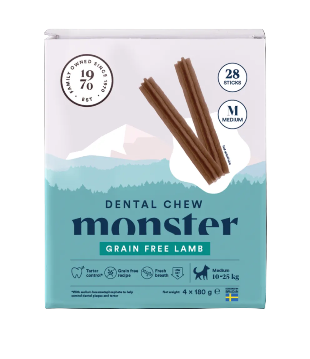 Monster - Dental Chew Grain Free Bárány M (28 db)