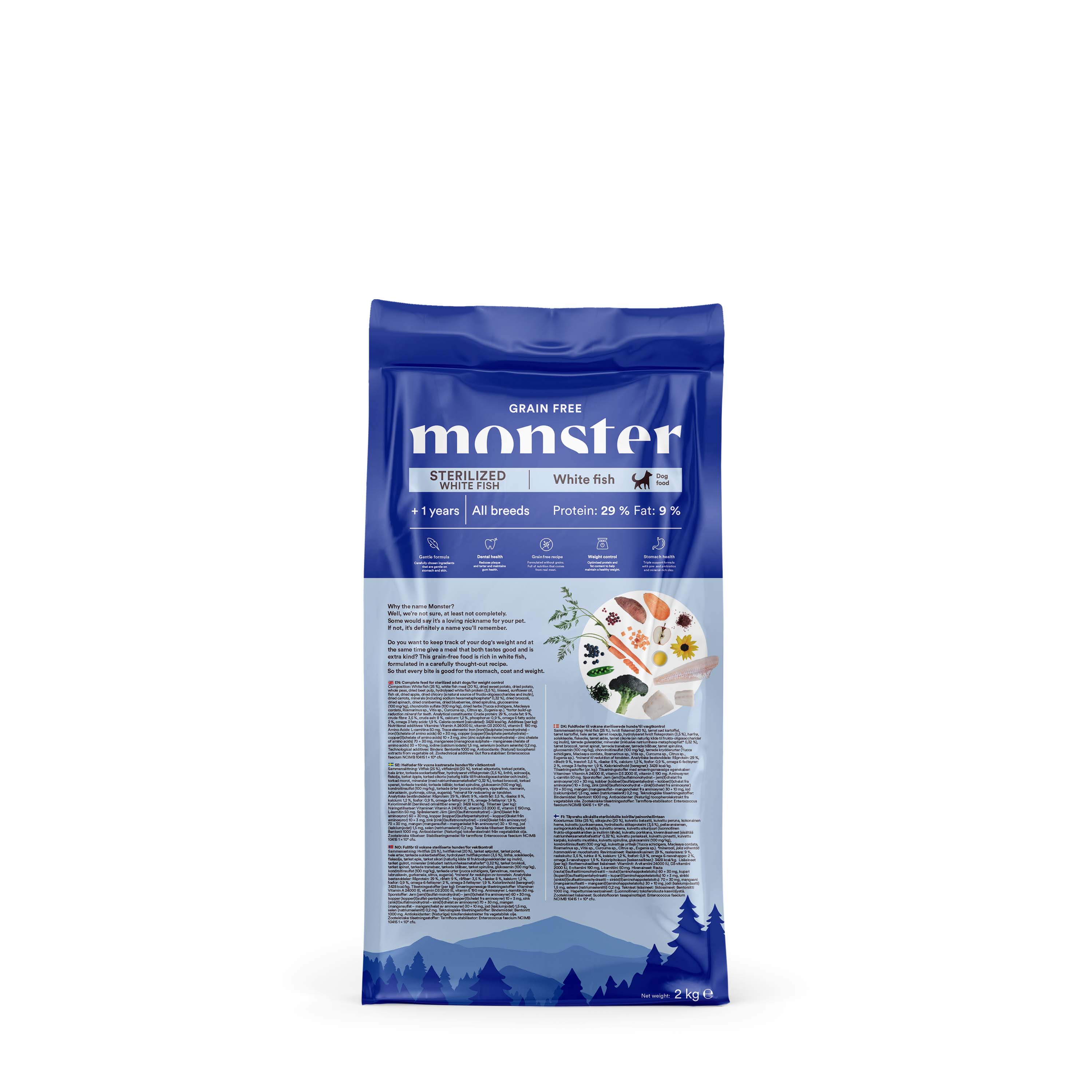 Monster Grain Free - Sterilized White Fish