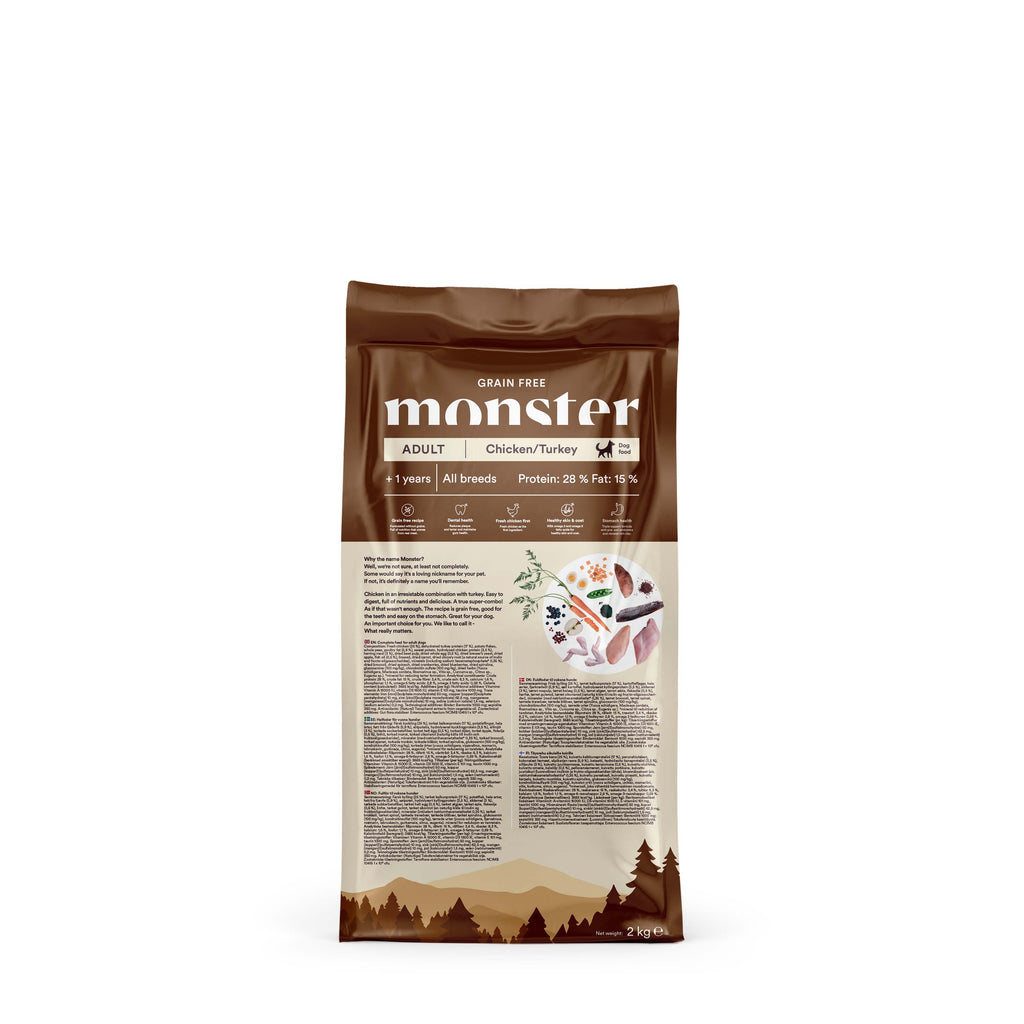 Monster Grain Free - Adult Chicken & Turkey